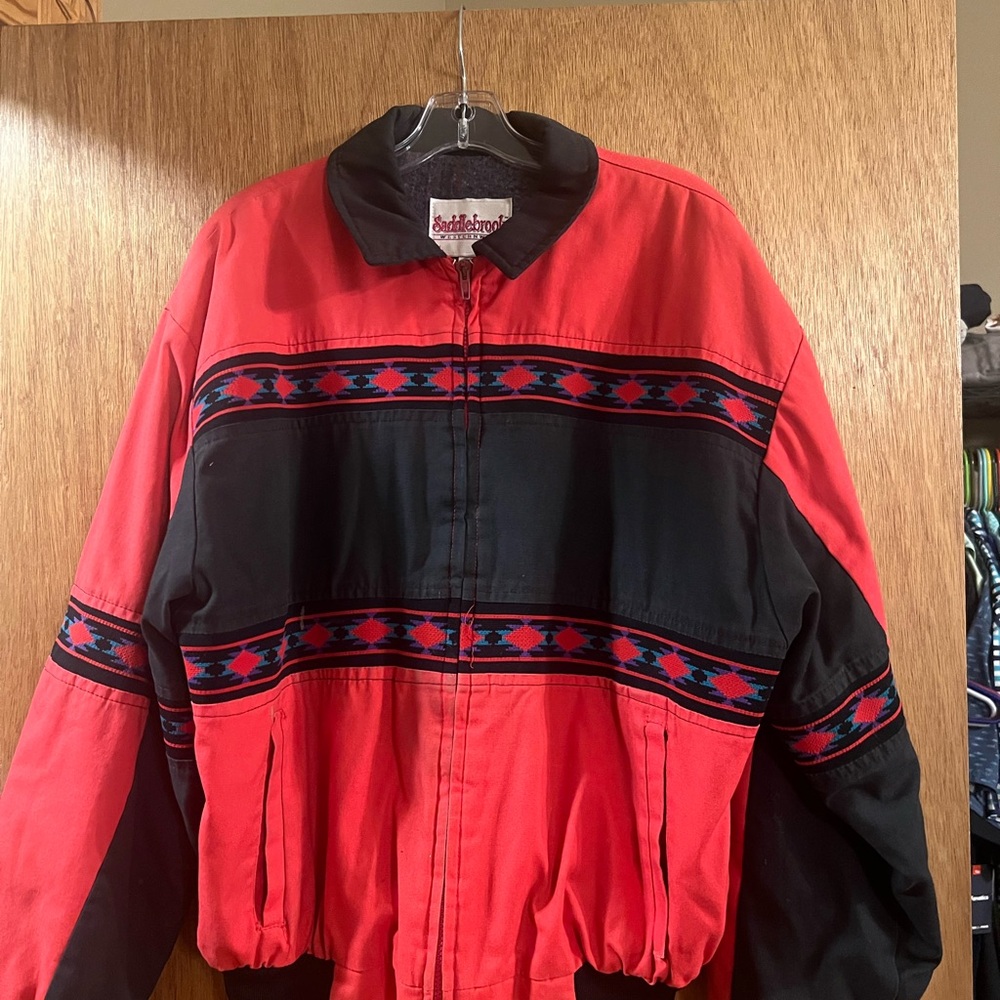 Vintage Red and Black Southwestern Jacket